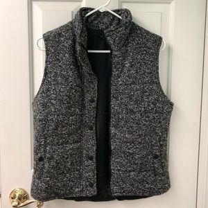 Marled puffer vest